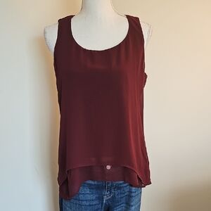White House Black Market Burgundy Tank Top
